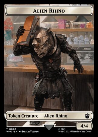 Alien Rhino Token // Alien Warrior Token