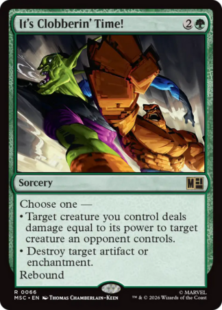 It’s Clobberin’ Time! It’s Clobberin’ Time!