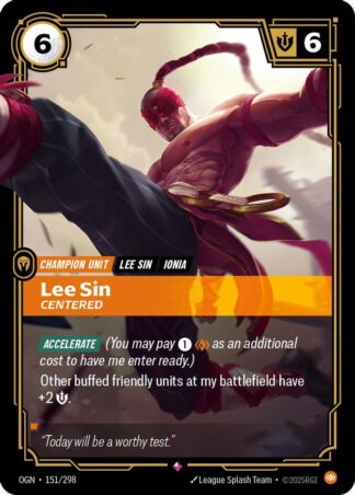 Lee Sin, Centered Lee Sin, Centered