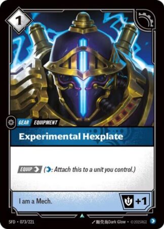 Experimental Hexplate Experimental Hexplate