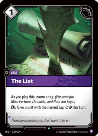 The List The List