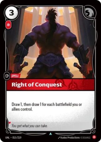Right of Conquest Right of Conquest
